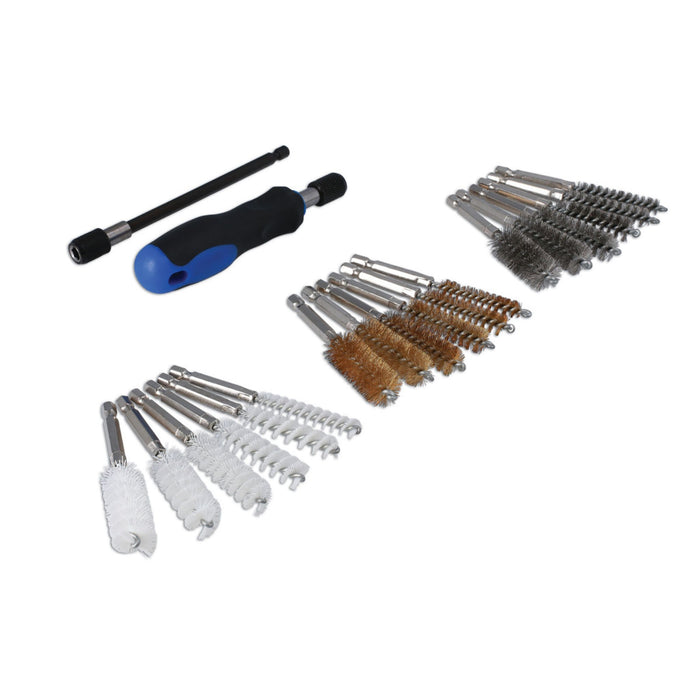 Laser 4710 Wire Brush Set 20 piece in Fabric Fold-out Case