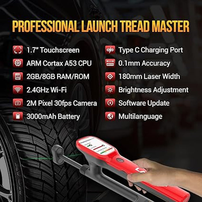 Launch Tread Master Handheld Laser Tyre Tread Depth Measurement Examiner