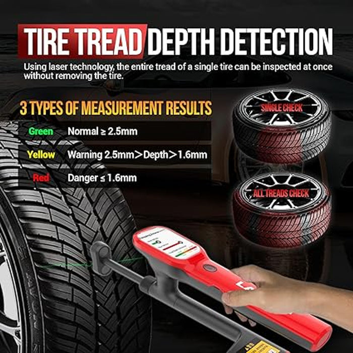 Launch Tread Master Handheld Laser Tyre Tread Depth Measurement Examiner
