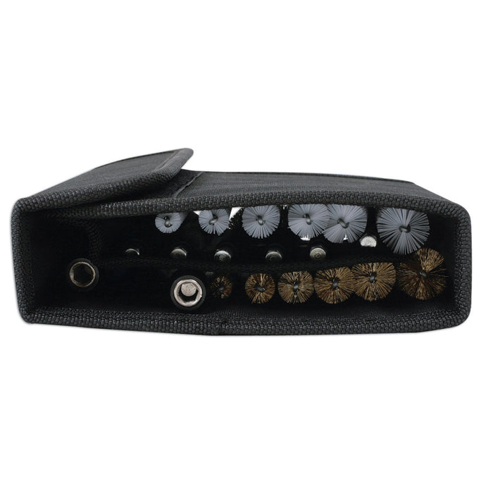 Laser 4710 Wire Brush Set 20 piece in Fabric Fold-out Case
