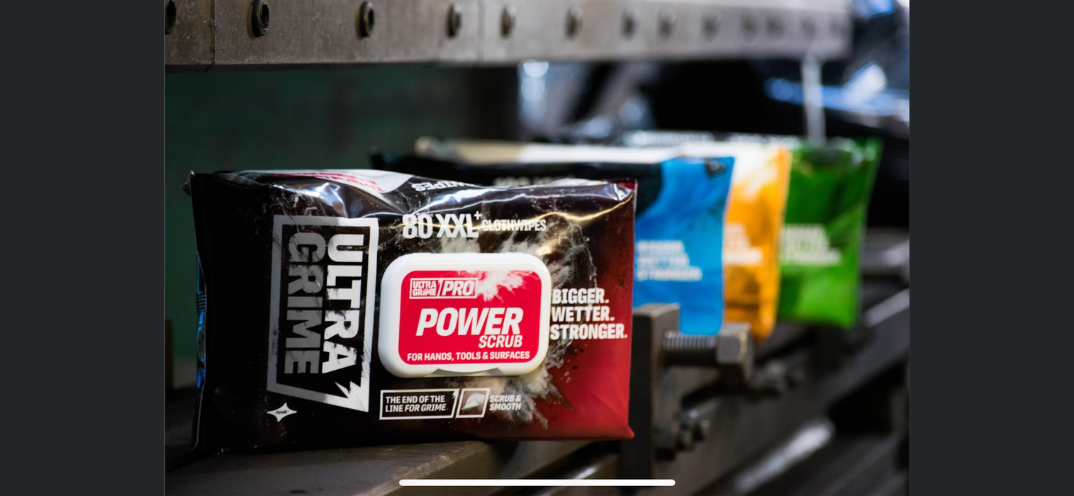 UltraGrime Power Scrub Dual Textured Strong Wipes