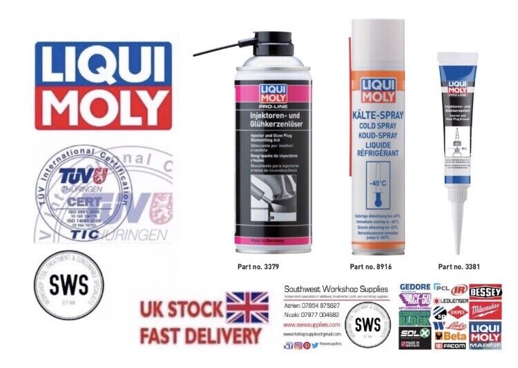 Liqui Moly Glow Plug Injector BUNDLE 3 Piece Set Kit 3379 3381 8916