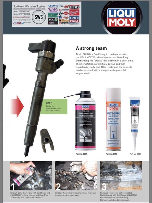 Liqui Moly Glow Plug Injector BUNDLE 3 Piece Set Kit 3379 3381 8916