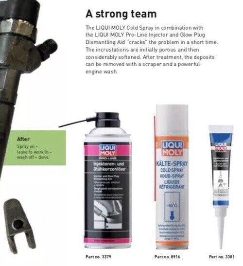 Liqui Moly Glow Plug Injector BUNDLE 3 Piece Set Kit 3379 3381 8916