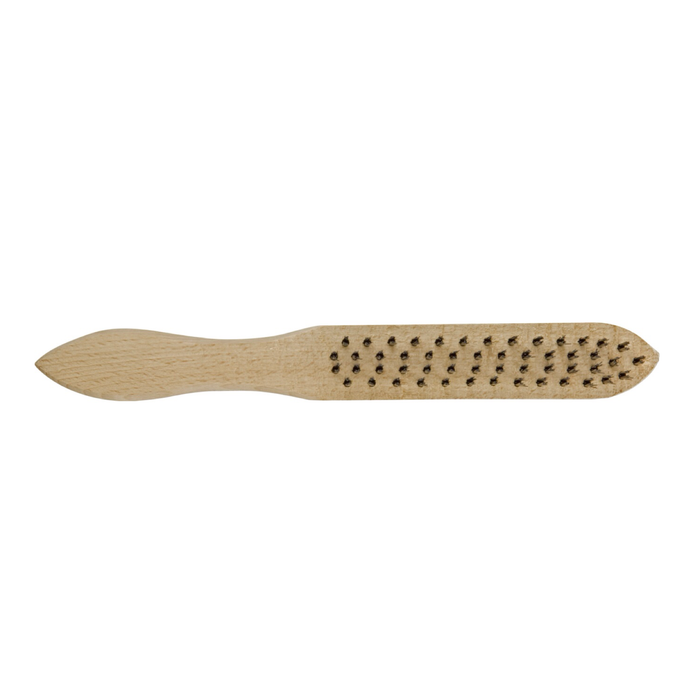 ABRACS Wire Scratch Brushes Wooden 4Row Wooden Handle Wire Brush