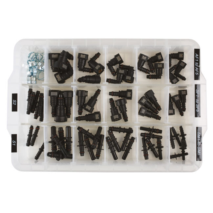 37199 Tool Connection Assorted Fuel and Pipe Connector COMPLETE Kit with Tool by Laser Tools