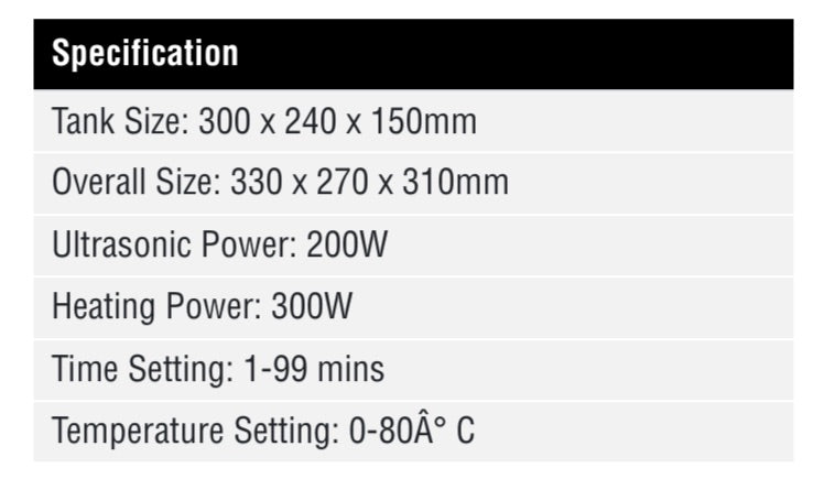 Draper 92635 Ultrasonic Cleaning Tank 9 Litre