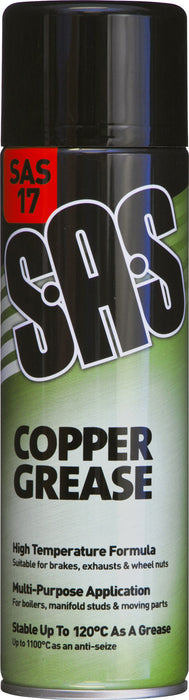 SAS17 Copper Grease Aerosol 500ml. Pack of 6.