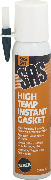 SAS591 Black High Temp Instant Gasket 220ml Aerosol
