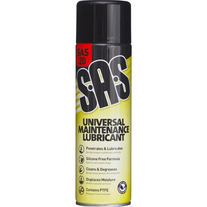 SAS Universal Maintenance Lubricant Aerosol Spray | Silicone Free PTFE Lubricant