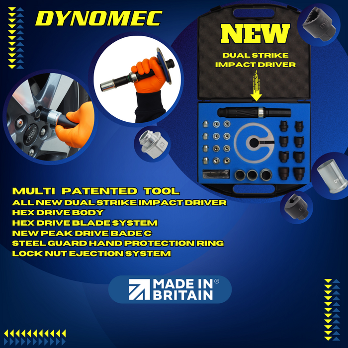 Dynomec V2 Master Set Locking Wheel Nut Remover Kit