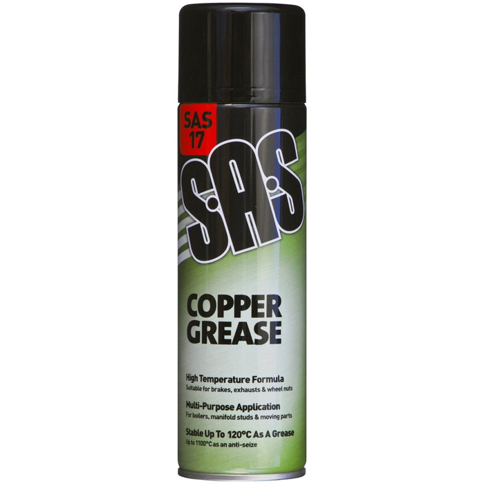 SAS17 Copper Grease Aerosol 500ml. Pack of 6.