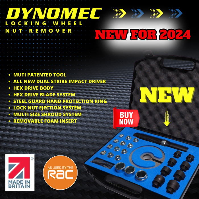 Dynomec V2 Master Set Locking Wheel Nut Remover Kit