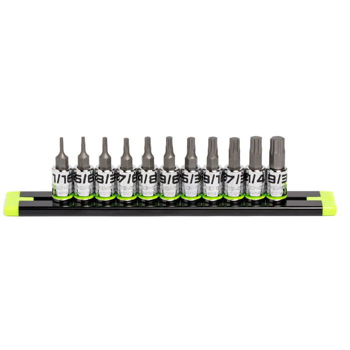 GE11ASSHSRPT GripEdge RPT Hex Driver Bit Socket Set | 1/4" Drive Short SAE I 11 Piece Set