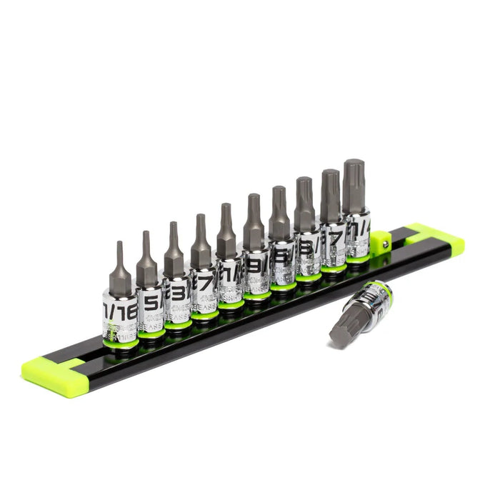 GE11ASSHSRPT GripEdge RPT Hex Driver Bit Socket Set | 1/4" Drive Short SAE I 11 Piece Set