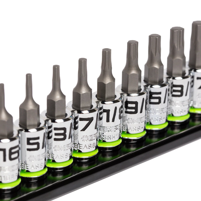 GE11ASSHSRPT GripEdge RPT Hex Driver Bit Socket Set | 1/4" Drive Short SAE I 11 Piece Set