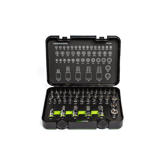 MST45S  GripEdge 45-Piece RPT Master Star Driver Set I Including Star + Tamper Proof Star + E-Star