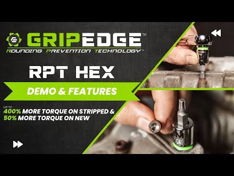 GE8ASMHSRPT GripEdge RPT Hex Driver Set  1/4'' Drive Short Metric 8 piece set