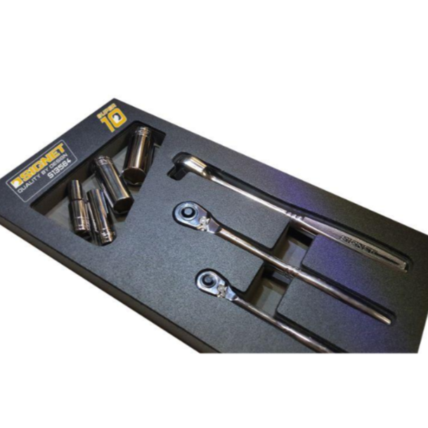 Signet 'Super 10' Ratchet Set. 3 Piece 1/4 + 3/8 + 1/2 Drive supplied ...