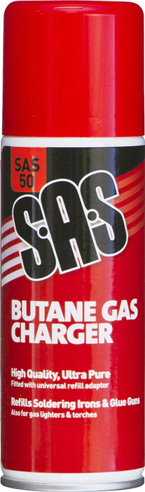 SAS50 Butane Gas Charger Aerosol 200ml